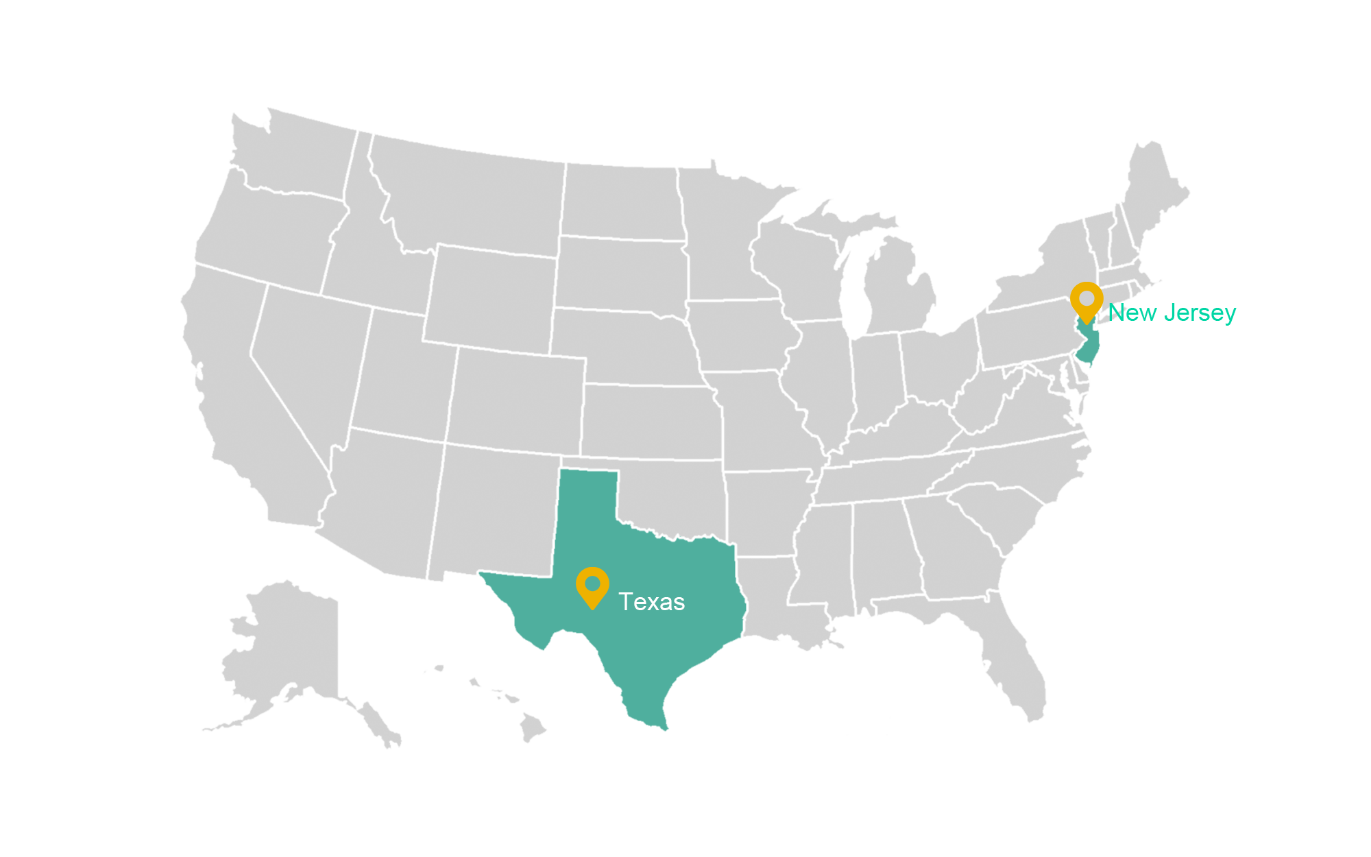 GKOLED Distributors Map A map of the United States with JeeLighting's Chicago location.